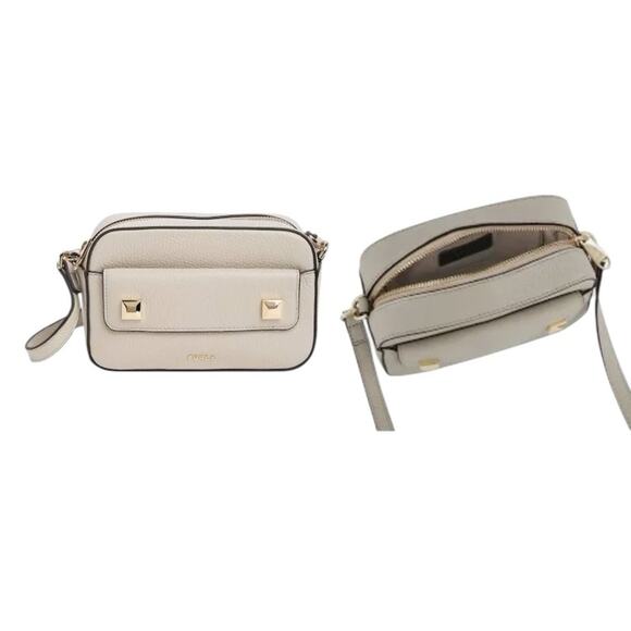 Furla Afrodite Mini Tan Leather Pebbled Bag Purse
